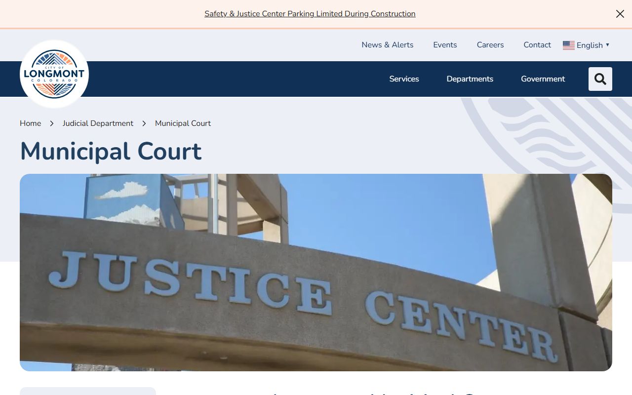 Longmont Municipal Court building in Longmont Colorado